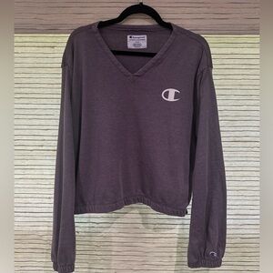Champion Mauve Cropped Pullover Sweatshirt Urban Outfitters Women’s L